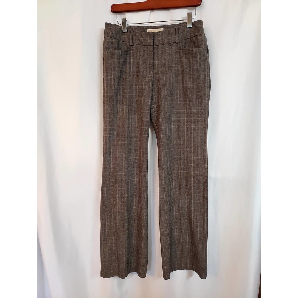 Michael Kors Gray Plaid Pants Size 4